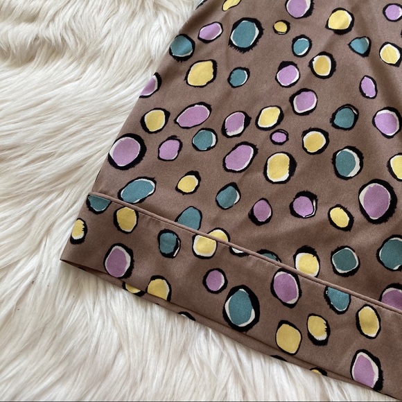 BCBGMaxAzria Multicolor Dot Silk Halter Top - Picture 5 of 9